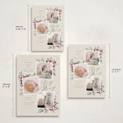 "Very Merry" - Holiday Birth Announcement Cards in Eggnog by Leah Bisch - Formats Available