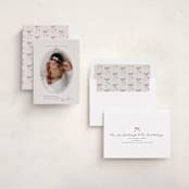 "More joy" - Holiday Birth Announcement Cards in Berry by Maja Cunningham - Assembled