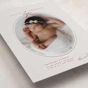 "More joy" - Holiday Birth Announcement Cards in Berry by Maja Cunningham - Detail