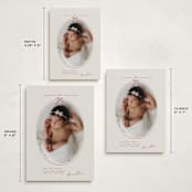 "More joy" - Holiday Birth Announcement Cards in Berry by Maja Cunningham - Formats Available