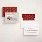 "Littlest Christmas" - Holiday Birth Announcement Cards in Cinnamon by Brooke Chandler - Assembled