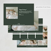 "Filled with joy" - Holiday Birth Announcement Cards in Spruce by Blustery August - Back of Card Options