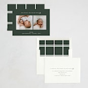 "Filled with joy" - Holiday Birth Announcement Cards in Spruce by Blustery August - Assembled