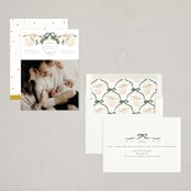 "Our Angel" - Holiday Birth Announcement Cards in Juniper by Jenna Holcomb - Assembled
