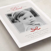 "Our Blessed Gift" - Holiday Birth Announcement Cards in Cherry by Nicoletta Savod - Detail
