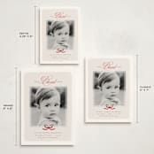 "Our Blessed Gift" - Holiday Birth Announcement Cards in Cherry by Nicoletta Savod - Formats Available