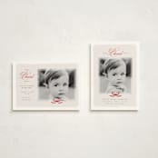 "Our Blessed Gift" - Holiday Birth Announcement Cards in Cherry by Nicoletta Savod - Photo Orientation Options