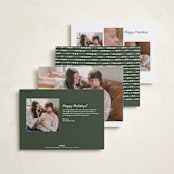 "New Addition" - Holiday Birth Announcement Cards in Pine by Heather Schertzer - Back of Card Options