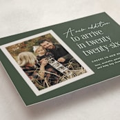 "New Addition" - Holiday Birth Announcement Cards in Pine by Heather Schertzer - Detail