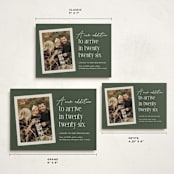 "New Addition" - Holiday Birth Announcement Cards in Pine by Heather Schertzer - Formats Available