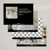 "a la carte" - Holiday Birth Announcement Cards in Ink by Susan Zinader - Back of Card Options