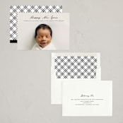 "a la carte" - Holiday Birth Announcement Cards in Ink by Susan Zinader - Assembled