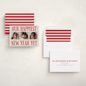 "Something Kind of Wonderful" - Holiday Birth Announcement Cards in Raspberry Pie by Corinne Malesic - Assembled