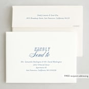 "Retro" - Holiday Birth Announcement Cards in Cobalt by Oscar and Emma - Karly Depew - FREE Recipient Addressing
