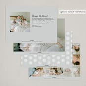 "Beginnings" - Holiday Birth Announcement Cards in Snowflake by Melanie Kosuge - Back of Card Options