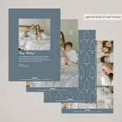 "Simple Things" - Holiday Birth Announcement Cards in Denim by Ani Somi - Back of Card Options
