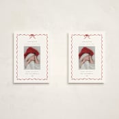 "lovely holiday" - Holiday Birth Announcement Cards in Crimson by Grae - Photo Orientation Options
