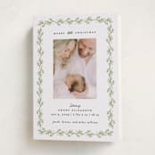 "Little Christmas" - Holiday Birth Announcement Cards in Mistletoe by Julie Murray - Folded Card