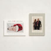 "Merry Scallop" - Holiday Birth Announcement Cards in Holly by Hooray Creative - Photo Orientation Options