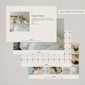 "Early Christmas" - Holiday Birth Announcement Cards in Ivory by Rebecca Daublin - Back of Card Options