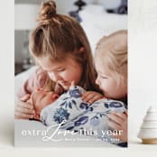 "New Year Baby" - Holiday Birth Announcement Cards in Cotton by Angela Thompson - Front
