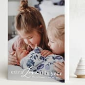 "New Year Baby" - Holiday Birth Announcement Cards in Cotton by Angela Thompson - Folded Card