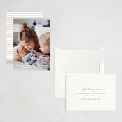 "New Year Baby" - Holiday Birth Announcement Cards in Cotton by Angela Thompson - Assembled