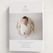 "our precious gift" - Holiday Birth Announcement Cards in Candy Cane by Carolyn Nicks - Folded Card