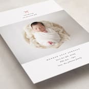 "our precious gift" - Holiday Birth Announcement Cards in Candy Cane by Carolyn Nicks - Detail