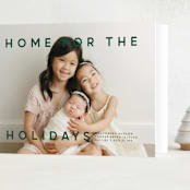 "Baby's First Christmas" - Holiday Birth Announcement Cards in Pine by Lori Wemple - Folded Card