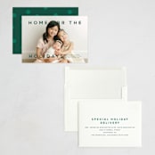 "Baby's First Christmas" - Holiday Birth Announcement Cards in Pine by Lori Wemple - Assembled