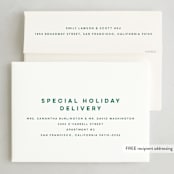 "Baby's First Christmas" - Holiday Birth Announcement Cards in Pine by Lori Wemple - FREE Recipient Addressing