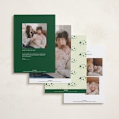 "oh so very blessed!" - Holiday Birth Announcement Cards in Fir by Sejal Banker - Back of Card Options