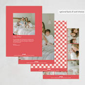 "A Little More" - Holiday Birth Announcement Cards in Rose by Jessie Steury - Back of Card Options