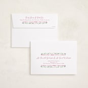 "Merry Little Christmas Greenery" - Holiday Birth Announcement Cards in Carnation by Alethea and Ruth - FREE Recipient Addressing