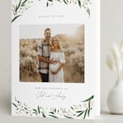 "aurelia" - Holiday Birth Announcement Cards in Snow by Erin L. Wilson - Folded Card