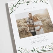 "aurelia" - Holiday Birth Announcement Cards in Snow by Erin L. Wilson - Detail