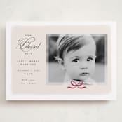 "Our Blessed Gift" - Holiday Birth Announcement Cards in Vanilla by Nicoletta Savod - Front