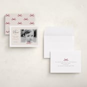 "Our Blessed Gift" - Holiday Birth Announcement Cards in Vanilla by Nicoletta Savod - Assembled