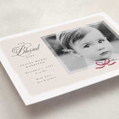 "Our Blessed Gift" - Holiday Birth Announcement Cards in Vanilla by Nicoletta Savod - Detail