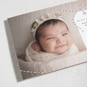 "Best Gift" - Holiday Birth Announcement Cards in Berry by Hudson meet Rose - Detail