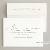 "Best Gift" - Holiday Birth Announcement Cards in Berry by Hudson meet Rose - FREE Recipient Addressing