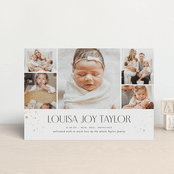"Star Slideshow" - Birth Announcements in Pearl by Alethea and Ruth - Front