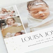 "Star Slideshow" - Birth Announcements in Pearl by Alethea and Ruth - Detail