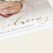 "Treasured" - Birth Announcements in Slate by Sarah Brown - Detail