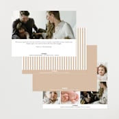 "News" - Birth Announcements in Swiss Coffee by Sara Hicks Malone - Back of Card Options