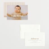"News" - Birth Announcements in Swiss Coffee by Sara Hicks Malone - Assembled