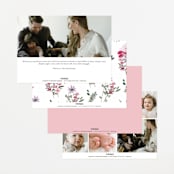 "Blossom Baby" - Birth Announcements in Rose by Morgan Ramberg - Back of Card Options