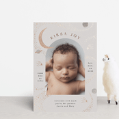 "Galaxy" - Birth Announcements in Mocha by Alethea and Ruth - Front