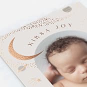 "Galaxy" - Birth Announcements in Mocha by Alethea and Ruth - Detail
